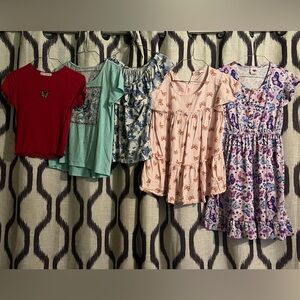 GIRLS BUTTERFLY SHIRT/DRESS BUNDLE